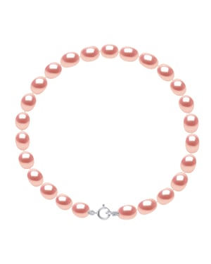 DIADEMA - Armband - Äkta sötvattenspärlor - Rosa - Vitguld