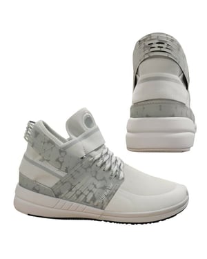 Supra Skytop V White Grey Slip On High Top Lace Up Mens Trainers 08032 102 B50E