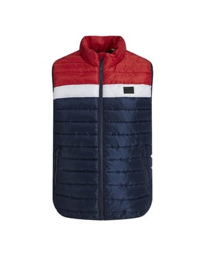 Jack & Jones Mens Puffer Gilet with Stand Up Collar Lightweight