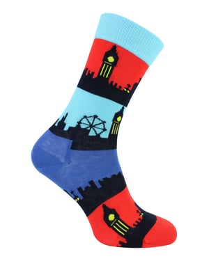 London Landmark Sokken | Happy Socks | Verjaardagscadeau Sokken - Blauw