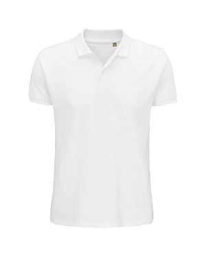 SOLS Mens Planet Pique Organic Polo Shirt (White)