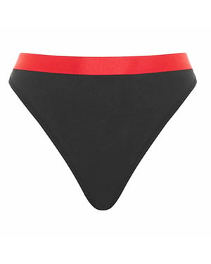 Nicce Contrasterende Tailleband Zwart Dames Hart String Ondergoed 211 2 15 08 0043