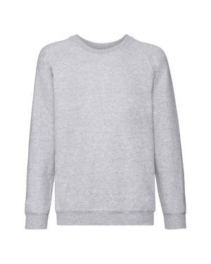 Fruit of the Loom Raglansweatshirt i klassisk ljumfärg för barn (Grått)