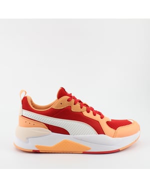 Puma X-Ray Rood Oranje Textiel Heren Lace Up Trainers 372602 05