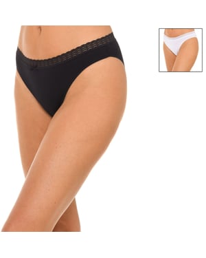 Pack-2 Eco-Dim panties with matching interior lining D09AJ women