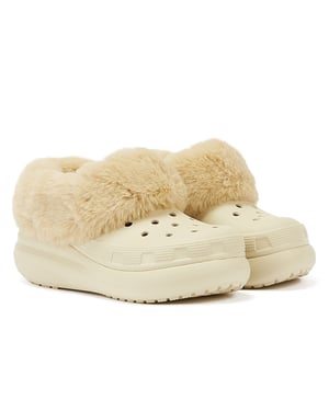 Crocs Furever Crush Clog Bone Women's Beige Comfort Shoes
