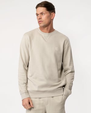 BOSS Orange Westart Heren Crewneck Sweatshirt Met Logopatch