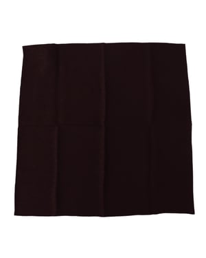 Dolce & Gabbana Brown Silk Blend Square Wrap Handkerchief Men's Scarf