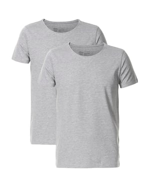 Petrol Industries - Heren 2-pack Basic T-shirts Ronde Hals - Grijs