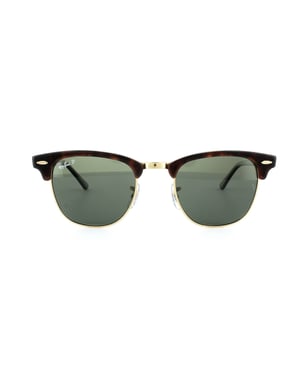 Ray-Ban Sunglasses Clubmaster 3016 990/58 Red Havana Green Polarized Large