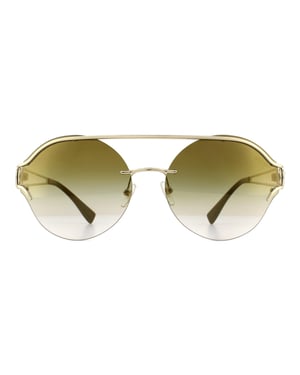 Versace Sunglasses VE2184 12526U Pale Gold Gradient Brown Mirror Gold