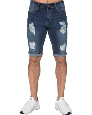 Mens Ripped Skinny Shorts