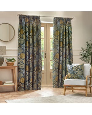 Wylder Ophelia Floral Jacquard Pencil Pleat Curtains