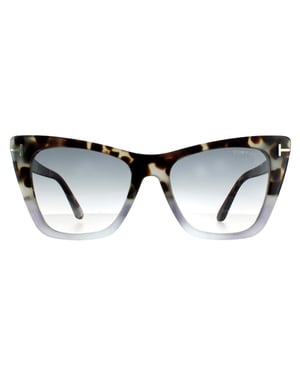 Tom Ford Cat Eye Womens Coloured Havana Grey Gradient