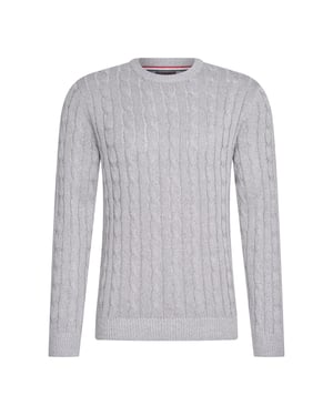 Cappuccino Italia Tröjor Kabel Pullover Grå Grå