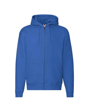 Fruit of the Loom Unisex Adult Premium Full Zip Hoodie (Koningsblauw)