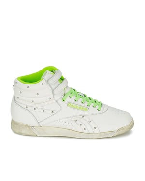 Reebok Freestyle Hi Vintage Witte Damestrainers