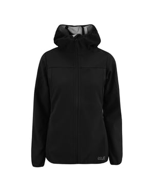 Jack Wolfskin Wolfpack Flexshield Dames Zwart Track Jacket