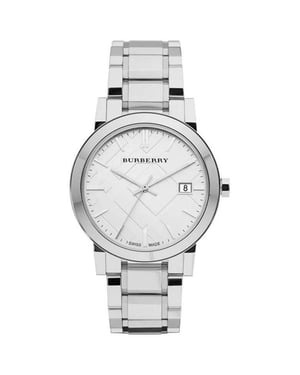 Burberry BU9000 Silver Dial Stainless Steel Unisex Watch