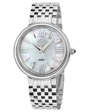 GV2 Womens Genoa Diamond 12530 Swiss Quartz Silver Stainless Steel Watch
