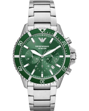 Emporio Armani Diver Heren Silver Watch AR11500