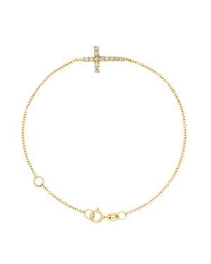 Armband CROSS Diamonds 0,15 Cts Yellow Gold