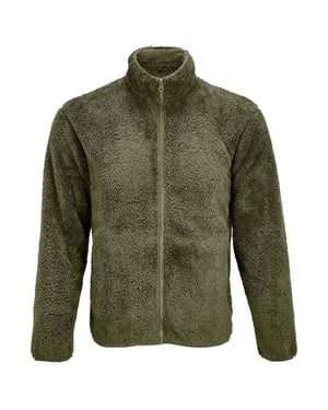 SOLS Vink Fluffy Jacket voor volwassenen (Leger)