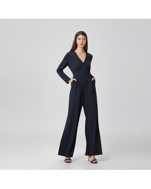 Jumpsuit met V-decolleté