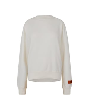 Women's Heron Preston Logo Recycled Cotton Crewneck Sweatshirt in White