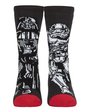 Kids Star Wars Socks | Heat Holders Lite | Winter Novelty Socks for Boys - Darth & Stormtrooper