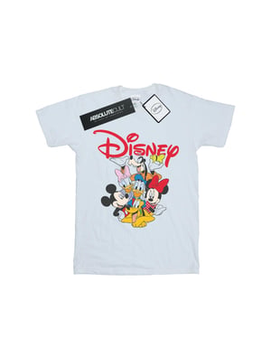 Disney Dames/Dames Mickey Mouse Crew Katoenen Vriend T-shirt (Wit)