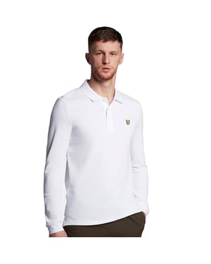 Lyle & Scott Poloshirt met lange mouwen in Wit