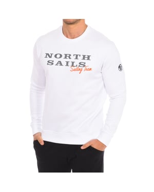 Långärmad sweatshirt med rund halsringning 9022970 herr