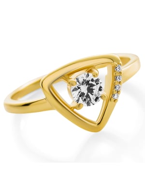 Orphelia 'Santorini' Dames 925 Sterling Zilveren Ring - Goud ZR-7570/G