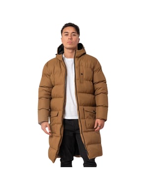 Soulstar Mens Banana Parka Padded Jacket Puffer Longline