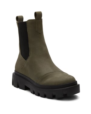 TOMS Rowan läder dam Olive stövlar