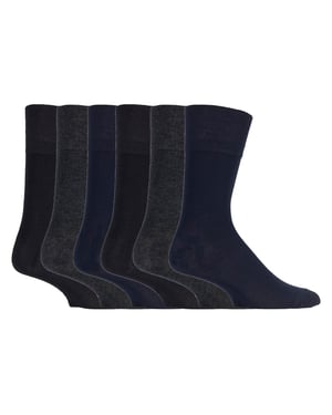 Sock Shop Gentle Grip - 6 Pairs Mens Non Elastic Bamboo Socks - SOMRM02