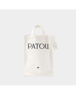 Vertikal shoppingväska - PATOU - Bomull - Vit