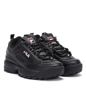 Heren Dames Fila Disruptor II Premium Sportschoenen - (Zwart / Wit / Fila Rood)