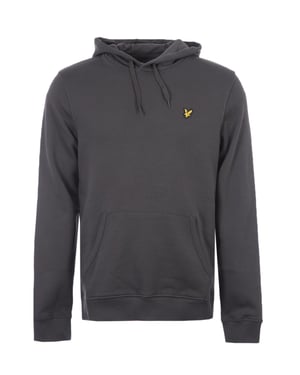 Lyle & Scott hoodie van biologisch katoen - Gunmetal