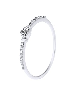 Diamond Solitaire 0,014 schouders Cts White Gold