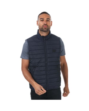 Men's Jack Jones Wing Body Warmer Gilet in Navy
