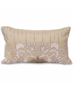 Paoletti Genevieve Embroidered Floral Cushion Cover