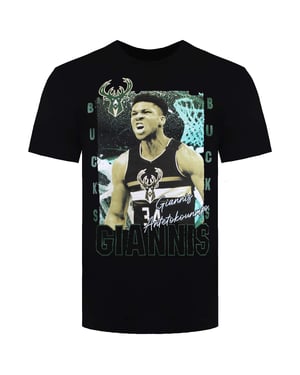 NBA Milwaukee Bucks 34 Giannis Antetokounmpo Kids Celebration T-Shirt