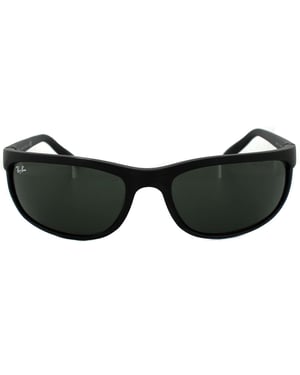 Ray-Ban Wrap Mannen Black Matt Black Green Zonnebril