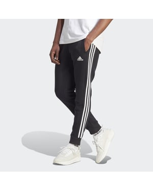 Essentials Fleece 3-Stripes Tapered Cuff Pants