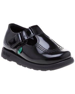 Girl's Kickers Infant Fragma T-Bar Patent Shoes in Black