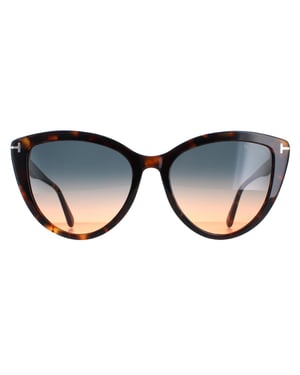 Tom Ford FT0915 Isabella 55P gekleurde havannagroene zonnebril met kleurverloop