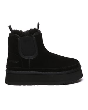 EVER AU Australia Women Shoveler Leather Platform Short Chelsea Boots