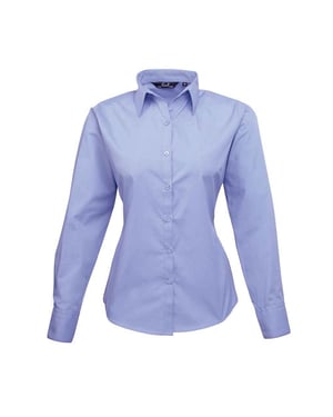 Premier Dames/Dames Shirt Met Lange Mouwen (Middenblauw)